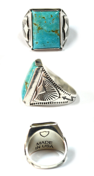HTC #TURQUOISE RECTANGLE RING