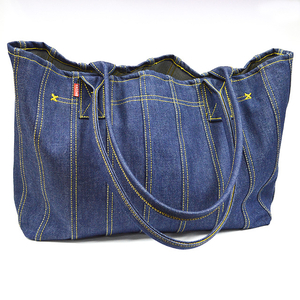 ASHOES&SUNS WORKS 巻き縫いデニムトートバッグ(ROLLED SEAM DENIM TOTE BAG)