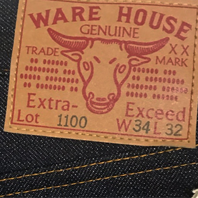 Warehouse ウェアハウスジーンズ チェーンステッチ裾上げ ユニオンスペシャル 43200G 綿糸を使用したアタリの出やすいヴィンテージ仕上げ (3.5cm以上カット)