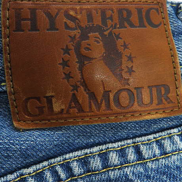 Hysteric Glamour ヒステリックグラマージーンズ チェーンステッチ裾上げ ユニオンスペシャル 43200G 綿糸を使用したアタリの出やすいヴィンテージ仕上げ (3.5cm以上カット)