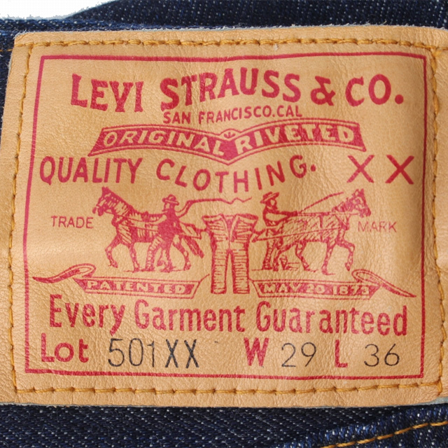 Levi's リーバイスジーンズ チェーンステッチ裾上げ ユニオンスペシャル 43200G 綿糸を使用したアタリの出やすいヴィンテージ仕上げ (3.5cm以上カット)