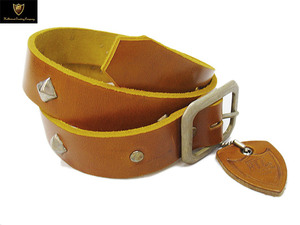 HTCiGC`eB[V[j<br>#PYRAMID L&R 1.25inch BELT L.BROWN