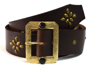 HTC BLACK BLK-H03 1.75inch BELT(HORWEEN CHROMEXCEL) BROWN/BRASS