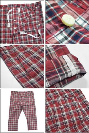 m's braque GYubN PAJAMA PANTS 15SS RED check