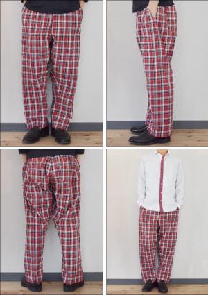 m's braque GYubN PAJAMA PANTS 15SS RED check