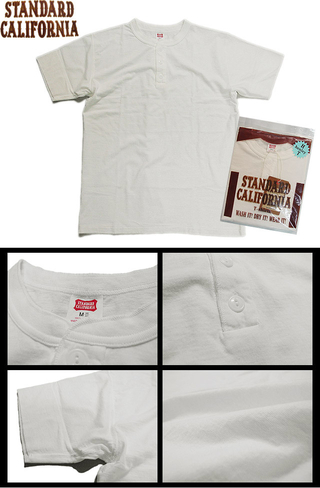 X^_[hJtHjA Standard California SD HENLEY PACK T WHITE