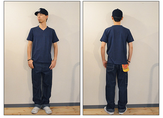 X^_[hJtHjA Standard California SD UNDERWEAR V-NECK T NAVY