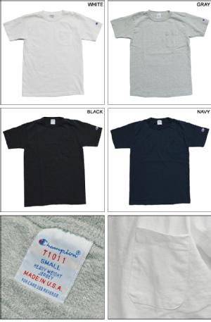 Champion `sI TVc MADE IN USA T1011 US POCKET T-SHIRT