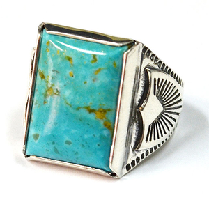 HTC #TURQUOISE RECTANGLE RING