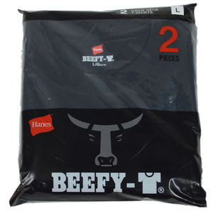 HANES wCY BEEFY-T (2g) yH5180-2z BLACK