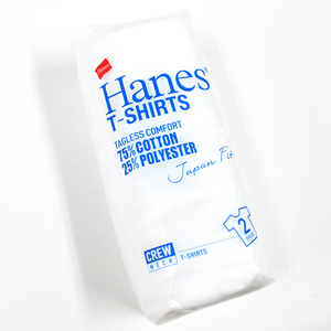 HANES ヘインズ ジャパンフィット ブルーパック クルーネックTシャツ(2枚組)【H5210】 WHITE