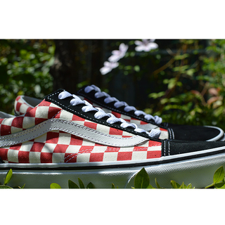 VANS oY OLD SKOOL Lifestyle (Checkerboard)black/red VN0A38G135U