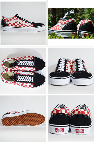 VANS oY OLD SKOOL Lifestyle (Checkerboard)black/red VN0A38G135U