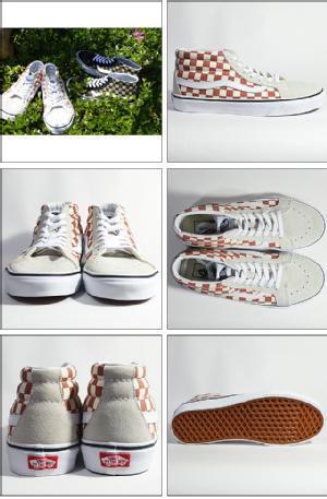 VANS oY SK8-MID REISSUE Lifestyle (2-Tone Checker) auburn/classic white VN0A3MV8QJX