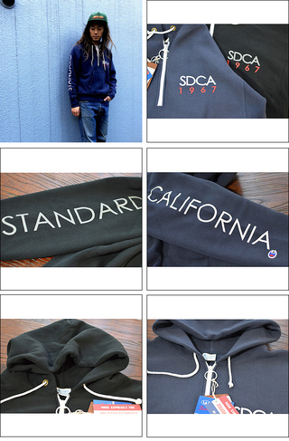 X^_[hJtHjA Standard California Champion ~ SD Reverse Weave Half Zip Hood 18AW SWOZD188