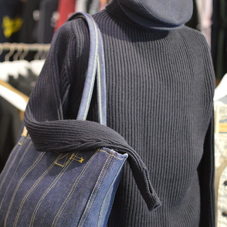 Dfjg[gobO()(ROLLED SEAM DENIM TOTE BAG)