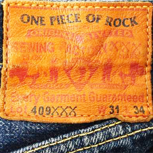 One Piece Of Rock ワンピースオブロックジーンズ チェーンステッチ裾上げ ユニオンスペシャル 43200G 綿糸を使用したアタリの出やすいヴィンテージ仕上げ (3.5cm以上カット)