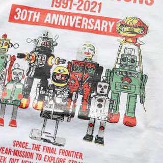 Pherrow's フェローズ 30周年記念SHUTTLE MISSIONS ROBOTS丸胴Tシャツ 21S-PT4